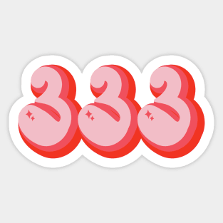 333 Angel Number Sticker